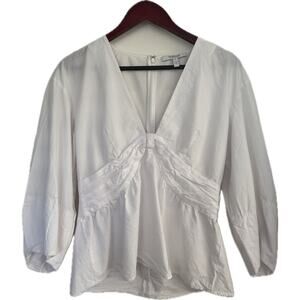 Derek Lam 10 Crosby White Spring Summer Top Size 10